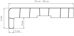 Parapet PCV komorowy szerokość 35 cm Złoty Dąb