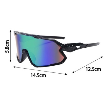Okulary sportowe Okulary do jazdy Lekka oprawka PC Baseball Green Lens