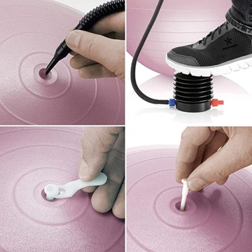 OUTLET Piłka do balansowania BodyMate 65 cm różowa z pompką