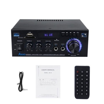 HIFI СТЕРЕО ДИНАМИК УСИЛИТЕЛЬ BLUETOOTH 5.0 АУДИО FM AUX SD 300 Вт 300 Вт