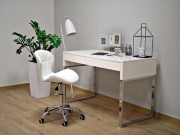 Уникальный белый лакированный письменный стол Professional Bora