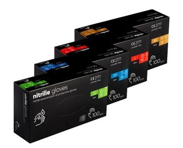 Rękawice RĘKAWICZKI nitrylowe nitrille BLUE XL