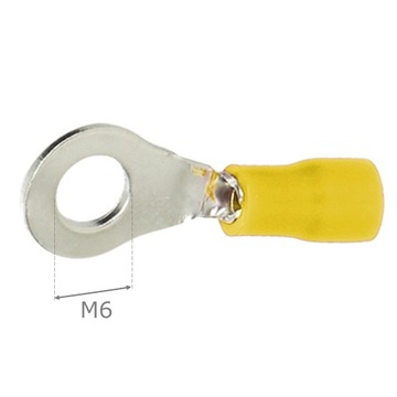 KOŃCÓWKA OCZKOWA IZOLOWANA 6mm² / M6 25 SZTUK