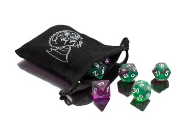 JOKER ZESTAW 7 PRZEZROCZYSTYCH KOŚCI RPG