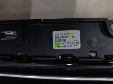 фото thumb №15, 3g1858416f ґрати повітропровід консолі середньої vw arteon 2019+