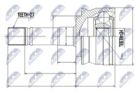 фото thumb №1, Шарнір nap.z nty ford ranger 98-01 w:34z z:27z