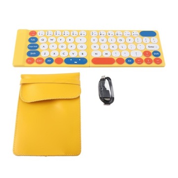 wireless keyboard wireless foldable design 65 keys quiet typing fast connec