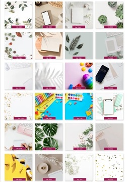 TŁA FOTOGRAFICZNE FLAT LAY 50x50 Blog Instagram
