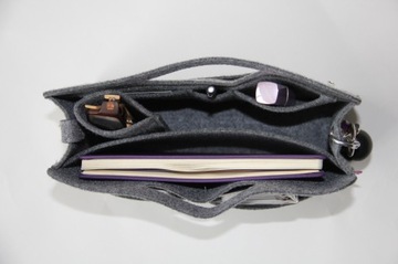 Organizer filcowy Premium do torby, pojemny wkład do torebki Bertoni Husky