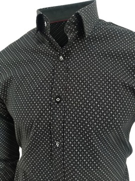 МУЖСКАЯ РУБАШКА С ЧЕРНЫМ УЗОРОМ RP15 XXXL 3XL