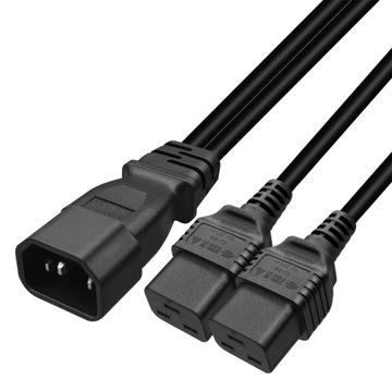 Преобразователь Y-разветвителя IEC320 C14 в IEC320 C19