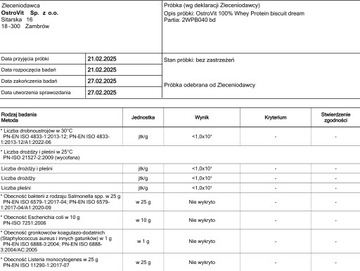 OstroVit 100% Whey Protein 2000 g KONCENTRAT BIAŁKA SERWATKOWEGO WPC 80