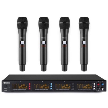 Беспроводная микрофонная система Power Dynamics PD504H с 4 микрофонами УВЧ