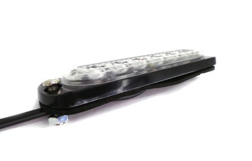 Lampa obrysowa strobo 6 LED 12V-24V, zielona mocna