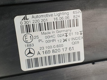 фото thumb №7, Лампа левый перед передняя mercedes w245 a1698201761 0301220201 европа