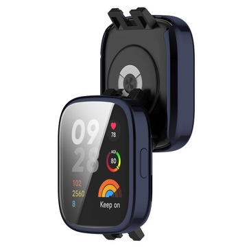 ETUI OBUDOWA 2W1 Z OSŁONĄ NA EKRAN DO XIAOMI REDMI WATCH 3 - GRANATOWY