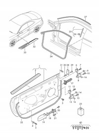 фото thumb №10, 8w6837152 тримач прокладки двері праві a5 f5 8w