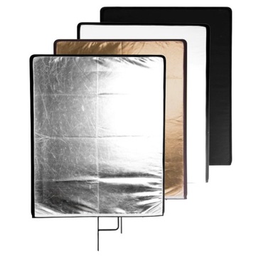 Ekran odbijający na ramie 4w1 120x120cm do wbijania w ziemię lub do c-stand