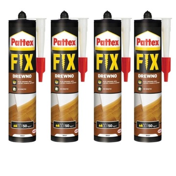 PATTEX FIX ДЕРЕВЯННЫЙ СБОРОЧНЫЙ КЛЕЙ 400G X4 + КАРТРИДЖНЫЙ ПИСТОЛЕТ