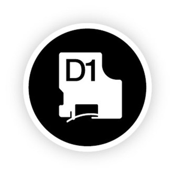 Dymo- Tape D1 - 19 мм х 7 м черный/красный