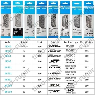 SHIMANO DEORE XT HG701 HG601 11-скоростная цепь 9 10 11 12-скоростные велосипедные цепи Mt