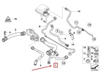 фото thumb №8, Bmw 7 e65, e66, e67 патрубок радіатора 17127526954 7526954 oem