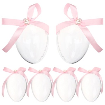 Pudełko na cukierki wielkanocne Przezroczyste pudełko upominkowe Faux Eggs 6 szt