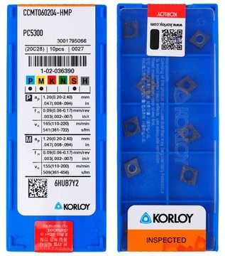 CCMT 060204 HMP PC5300 Сменные пластины KORLOY