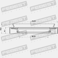 фото thumb №12, Ущільнювач ступиця перед 50.15x72.15x8.1x10.8 febest 95hds-52720811x