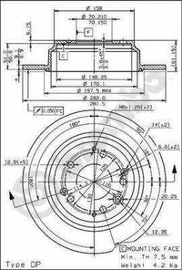 фото thumb №1, Диск тормозная honda legend 91-98 задняя
