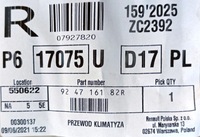 фото thumb №12, Шланг кондиціонера renault trafic iii 924716182r оригінал