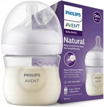 AVENT 2x АНТИКОЛИКОВЫЕ БУТЫЛКИ NATURAL 3 RESPONSE 260 мл+125 мл СТАРТОВЫЙ НАБОР