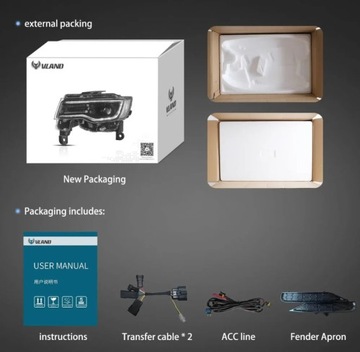 фото thumb №11, Jeep grand cherokee wk2 14-21 лампа лампи повний led drl vland комплект світлий