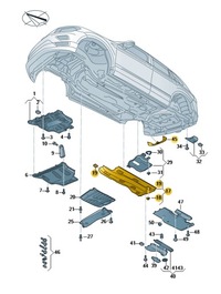 фото thumb №1, Защита пол нижняя левая audi q3 aso phev oryg