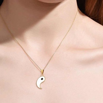 NASZYJNIK PRZYJAŹNI BEST FRIEND YIN YANG GOLD