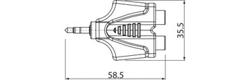 ROXTONE Уменьшение штекера RPAN350 Стереофонический штекер 3,5 мм / 2 гнезда RCA