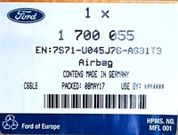 фото thumb №8, Подушка безпеки подушка колінна ford mondeo mk4 nowa оригінальний номер