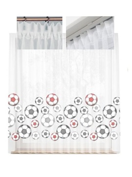 Firanka Woal Lekka Dla Chłopca Piłka Futbol Z Wszytą Taśmą Smok sz. 130x130