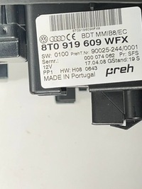 фото thumb №11, Audi a5 8t 8f 2009 8t0 919 609 панель радіо mmi high англієць autohold