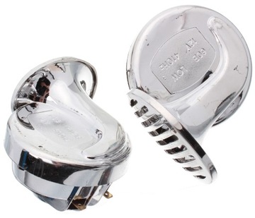 Horn Chrome Dual Tone Snail 12V Chopper Cruiser