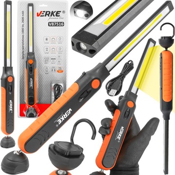 VERKE МАСТЕРСКАЯ ЛАМПА LED 1000LM 2600MAH V87516