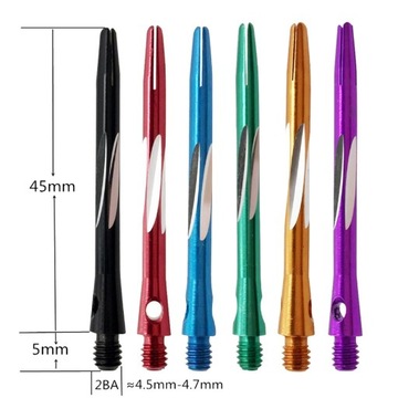 2x 5Pcs / BA Slotted Aluminum Alloy Thread Darts