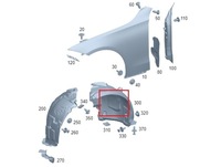 фото thumb №2, Mercedes c-klasa w206 подкрылок перед левая зад оригинал