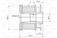 фото thumb №11, Valeo 588049 генератор - сцепление jednokierunkowe
