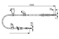 фото thumb №1, Bosch трос гальма ручного mitsubishi colt czc c