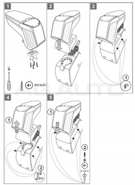 Подлокотник ARM2 Opel Astra H, 2004-2013, Bx