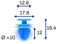 фото thumb №2, Клипса накладки bmw group mini cooper countryman r60 paceman r61 51139804996