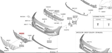 фото thumb №1, Решітка решітка радіатора решітка бампера впуск pow. hyundai elantra 2020- cn7 нова usa