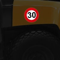 ОГРАНИЧЕНИЕ СКОРОСТИ 30 км/ч СВЕТООТРАЖАЮЩИЕ НАКЛЕЙКИ