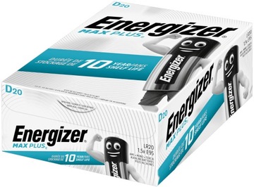 20 аккумуляторов ENERGIZER Max Plus LR20 D R20 EP95 1,5 В